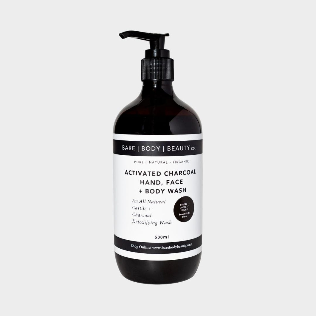 Activated Charcoal Hand, Face + Body Wash