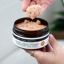 Load image into Gallery viewer, Organic Lemon, Lavender + Honey Exfoliating Face Scrub
