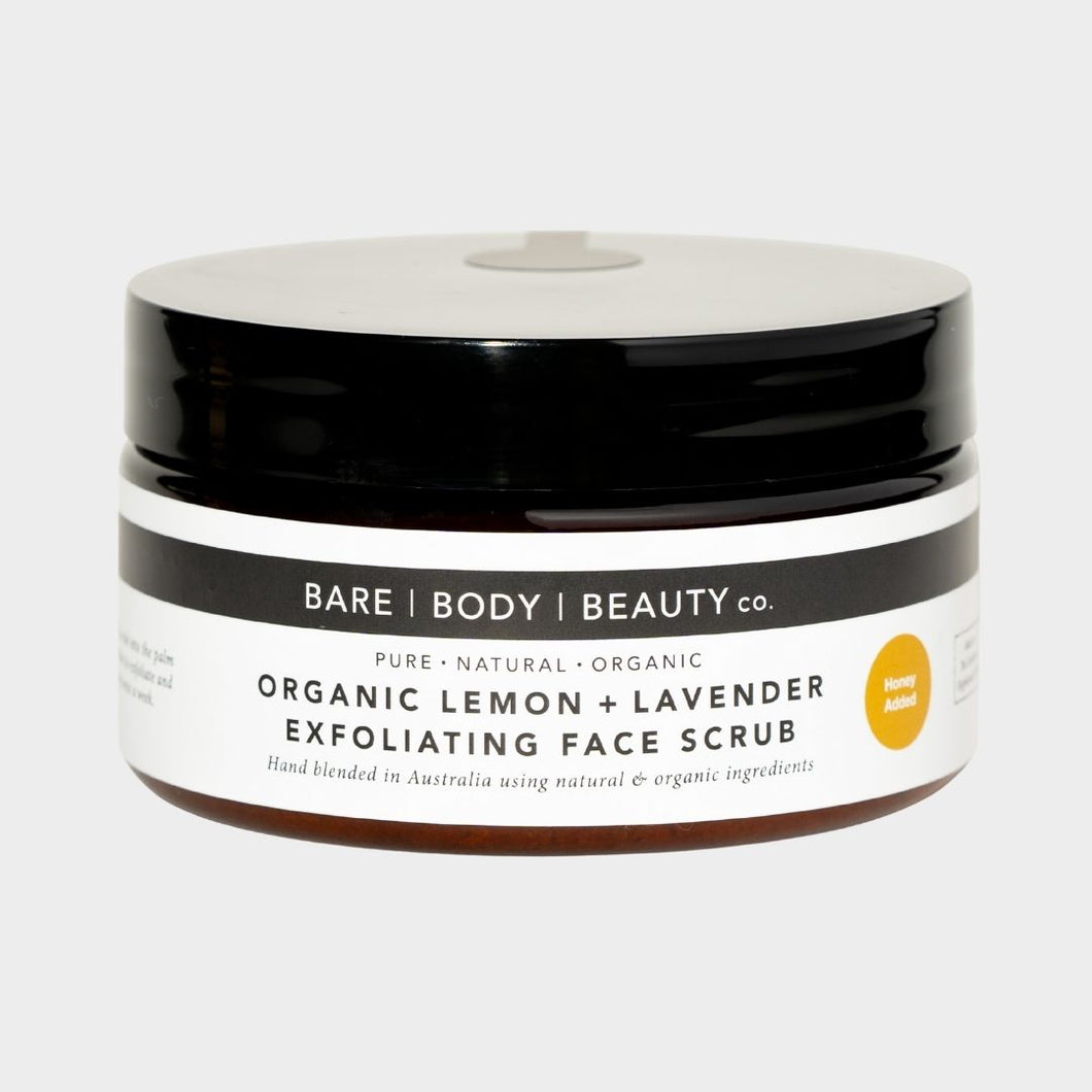 Organic Lemon, Lavender + Honey Exfoliating Face Scrub