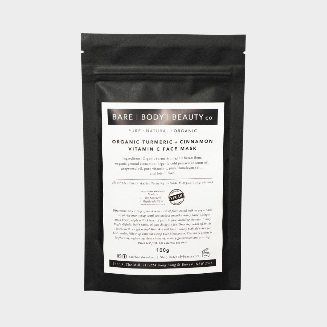 Organic Turmeric + Cinnamon Vitamin C Face Mask