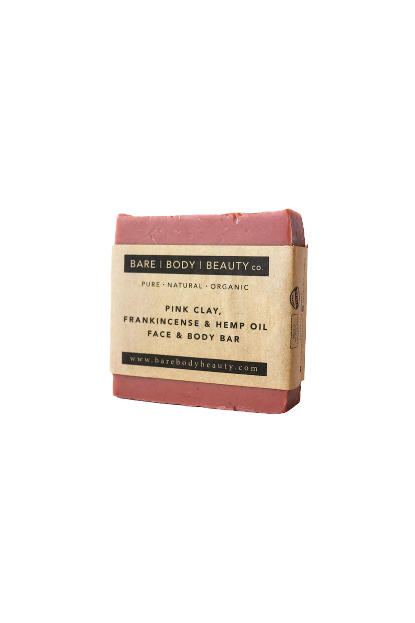 Pink Clay Frankincense & Hemp Oil Face & Body Bar