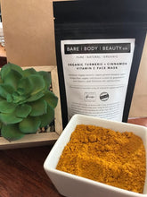 Load image into Gallery viewer, Organic Turmeric + Cinnamon Vitamin C Face Mask
